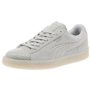 PUMA Grey Suede Jelly Cap Toe Shoe Sneakers 8.5 Like new